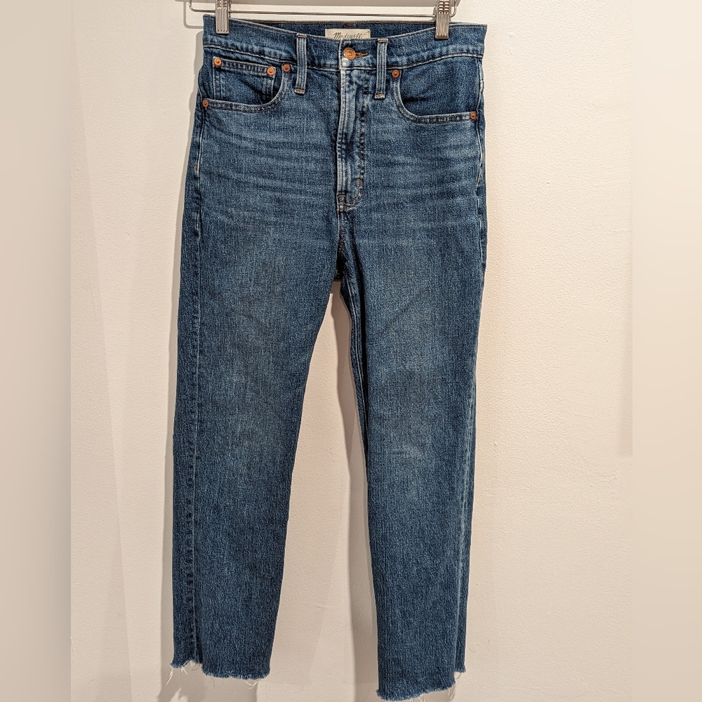 Madewell The Perfect Vintage Jean Raw Hem High Waist Size 27